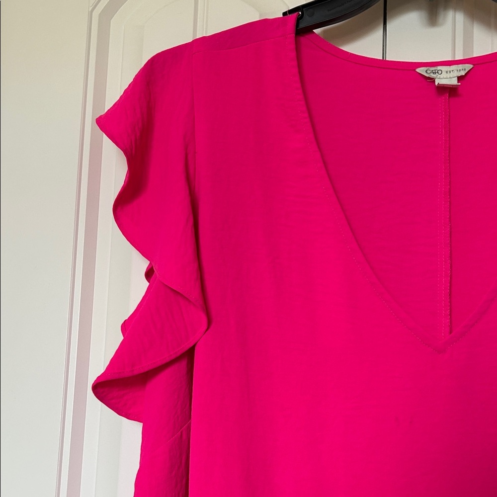 Cato Vibrant Fuchsia Shift Dress - Picture 3 of 7